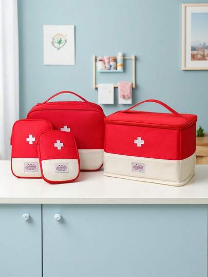 1pc Medical Storage Bag, Portable Travel Medical Kit, Travel Portable Medical Kit First Aid Kit, Compact, Waterproof First Aid Kit - With Ample Storage Space To Meet Travel And Home Emergency Needs - Suitable For Outdoor Enthusiasts, This Compact First Aid Kit Is An Ideal Choice For Hunting, Hiking, Camping Trips And Emergency Situations. Medicine Bag Pill Box Pill Case Pill Containers Hospital Bag Medicine Organizer Medicine Storage Bag Travel Essential Cruise Essentials Holiday Essential