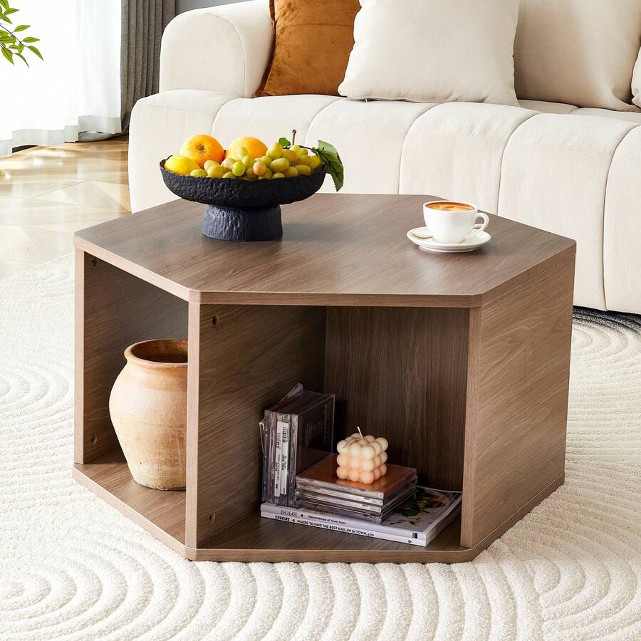 Multifunctional Hexagonal Coffee Table (79 X 69.4 X 40 Cm) – Modern Design, Easy To Assemble For Versatile Spaces, Offering Additional Furnishing Solutions