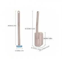 Home Care Disposable Toilet Brush Set With Wall-Mounted Design, No Dead Angle Cleaning & Powerful Stain Removal, Disposable Replacement Heads For Toilet Cleaning - 粉色 - 查看 5