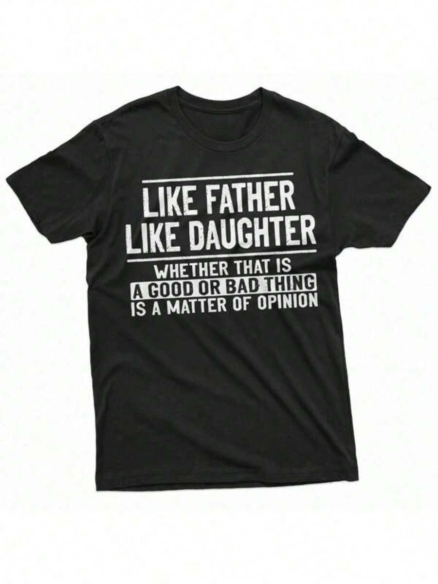 Funny Father Daughter Shirt Dad Daughter Shirts Father'S Day Gift For Dad Regular-Fit Family T-Shirt Men Size S-3XL - 黑色 - 查看 1