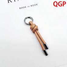 1pc New Fashionable Keychain Pendant, Simple And Creative Leather Keychain Pendant