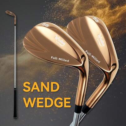 WUDAY Rose Gold Right-Handed Golf Sand Trap/Lob Wedge: Professional Sand Trap/Chip/Lob Wedge, Stainless Steel Golf Club, 52°/56°/60°. Quickly Reduce Strokes On Short Distance Shots In Competitions, Play Like A Pro!