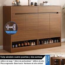 120cm Zapateras Para Zapatos Gran Capacidad Vintage Para Hogar - Marrón - Ver 7