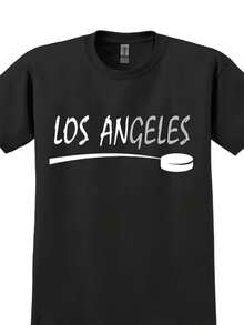 Unique City Series Support Los Angeles T Shirt DS2 Men's Sizes Small Thru 2XL Available Free Shipping !! - màu đen - Xem 1