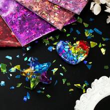 10克全息不规则亮片填充物，彩色玻璃纸屑，树脂模具制作材料，DIY工艺品珠宝钥匙扣艺术用品 - 彩色 - 查看 3