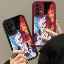 Funda para teléfono - Todoroki Shoto MHA My Hero, diseñada para Samsung Galaxy S25, S24 Fe, S23 Plus, S22 Ultra, S21 y S20 FE 5G, cuenta con protección de lente trapezoidal y cubierta trasera de silicona suave. - Multicolor - Ver 9