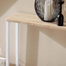 SoBuy Mesa Consola Mesa de Entrada Consola Recibidor Estrecha Mesa de Sofá Delgada para Sala de Estar(Madera Natural FSB19-Z) - 1 - Ver 3