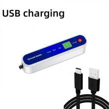 Mini Vacuum Sealer, Food Vacuum Preservation, Suction And Inflation Functions, 1200mAh Battery Vacuum Sealer, Portable, Fruit & Vegetable Vacuum Sealer, Great Gift Choice - Blue - View 5