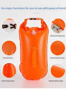 Floating Ball For Swimming & Water Sports | Waterproof Storage Pouch With Buoyancy | High Visibility Dual Air Chambers & Bright Indicator Design | Multifunctional Floating Gear For Open Water Swimming, Outdoor Water Activities & Personal Item Protection, Made Of Durable PVC With Quick Inflation Valve, Dry Compartment For Storing Phone, Keys Etc., Leak-Proof & Adjustable Strap System For Rivers, Lakes, Seas & More - Visible Flotation, Portable Storage, Fast Inflation - Multicolor - View 6