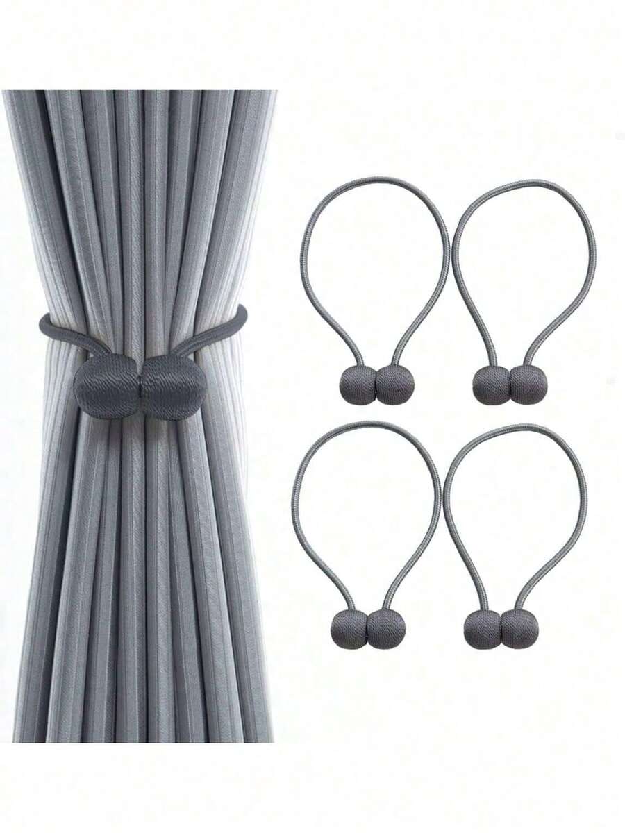 Estilo4 Piezas Sujetador De Cortinas, AlzapañOs Para Cortinas, Fuertes Propiedades MagnéTicas,Cinta MagnéTica Decorativa Para Cortinas, Accesorios Para Cortinas,PropóSito Decorativo(Gris Oscuro)VersióN Mejorada - amarillo pálido - Ver 1