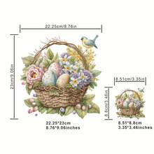 1/2/3 Easter Egg Flower Basket Heat Transfer Stickers, Suitable For Sweatshirts, T-Shirts, Hoodies, Backpacks, Pillows, Shoes, Hats - Multicolor - View 13