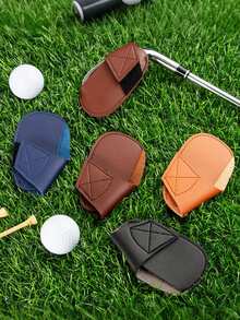Personalized Faux Leather Golf Club Head Cover, Customized Golf Gift For Men, Customized Golf Accessories, Golf Club Head Cover, Waterproof PU Leather, With Hook And Loop, Can Be Engraved, Groomsmen Gift - Multicolor - View 9