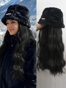 26英寸黑色发网+可拆卸合成纤维假发，带有金色大卷发，高温丝合成纤维材质，适合日常佩戴。 - 金色 - 查看 10