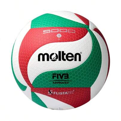  Molten V5M5000 Volleyball, Professional Standard Size 5, PU Soft Beach Ball For Adult And Youth Competition Training Outdoor