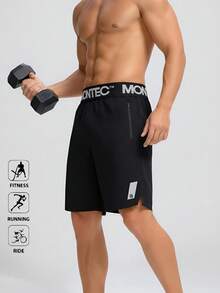Quần short nam mùa hè, quần short Bermuda thoáng khí, nhanh khô, thích hợp cho các hoạt động thể thao ngoài trời, màu đen. - màu đen - Xem 2