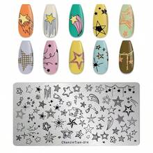 1pc Nail Art Templates Stamping Plate Design Flower Animal Rabbit New Year Nail Art Stamp Printing Stencil Stainless Steel