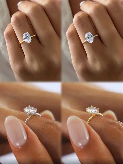 1 szt. owalny pierścień z bambusowym węzłem ze srebra próby 925, styl damski, odpowiedni na imprezy i gale, wykwintna biżuteria, prezent na rocznicę dla dziewczyny