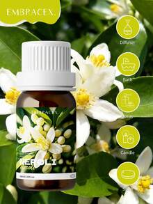 EMBRACEX. 22種植物精油 10ml 迷迭香精油、檀香精油，包含肉桂、乳香、薄荷、檸檬草、尤加利、生薑、茶樹、廣藿香、雪松、白麝香、艾草、香茅、黑胡椒、牛至、茴香、佛手柑、橙花、茉莉、丁香，適用於芳香療法擴香器、蠟燭製作、擴香器、禮品，適合男女使用，亦可用於汽車空氣清新劑、皮革護理等 - 精油 - 查看 30
