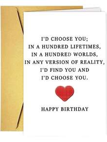 1Pc Funny Birthday Card, For Husband, Wife, Boyfriend, Girlfriend, Sweet Birthday Card, For Both Men And Women - Multicolor - View 8