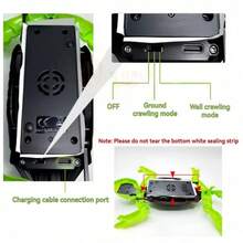 1pc High-Tech Wall-Climbing Robot! Remote Control Chameleon & Cockroach, 360° Unlimited Rotation, Multi-Mode Movement, Dual LED Eyes, Defy Gravity, Tech Toy, Ultimate Gift For Boys (Do Not Tear The White Paper On The Back, And Do Not Block The Air Vent, Or It Will Affect The Wall-Climbing Ability)