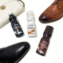 Neutral Brown Black Leather Care Cleaning Liquid Shoe Polish(75ml)