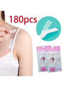 1/36/72Strips Fashion Clothing Tape Double-Sided Tape Strong Adhesive Transparent Body Tape Skin Friendlyty Transparent 72 Strips, Waist Belt Suitable For Various Types Of Clothing, Socks, And Anti Glare Summer Cooling,Beach,Trave - Multicolor - View 4