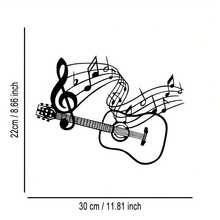 1pc Music Note & Guitar Metal Wall Art Decor, Black Iron Decorative Symbol, Suitable For Living Room, Bedroom, Home And Cafe, Farmhouse Music Theme Wall Hanging, Housewarming Gift - Black - View 11