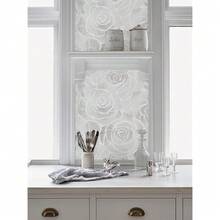 Peel And Stick Wallpaper Grey And White Wallpaper Floral Contact Paper Se- Adhesive Removable Vintage Contact Paper Waterproof For Bathroom Bedroom Cabinets Decor 16.9inch*118.1inch Vinyl - 灰色花卉圖案,169 英寸 x 1181 英寸 - 查看 7