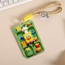 SpongeBob SquarePants 1个海绵宝宝厨师人偶，附带专属迷你美食摊位！芝士块、汉堡、薯条一应俱全，装在一个清新绿色的卡包里，还配有同色编织挂绳。不仅实用，而且可爱又有趣，随时可以带出去玩。 - 彩色 - 查看 3