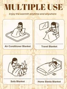 بطانية ناعمة دافئة قطعة واحدة، بنمط مخصص لشهر رمضان، صديقة للبشرة وقابلة للتنفس، تصميم فريد، مناسبة لجميع المواسم، للاستخدام في غرفة المعيشة والأريكة والأريكة والنوم والسكن الجامعي، قابلة للغسل في الغسالة، هدية مريحة لعيد الميلاد وديكور المنزل والشتاء - متعدد الألوان - مشاهدة 6