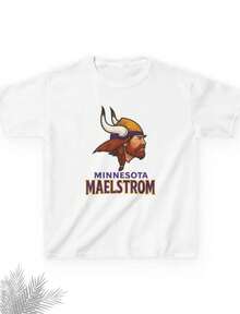 MINNESOTA MAELSTROM Kids Tee - Vikings Pro Football Epcot Ride Norway T-Shirt - Parks World Disneyland Trip Cotton Graphic Tee - trắng - Xem 1