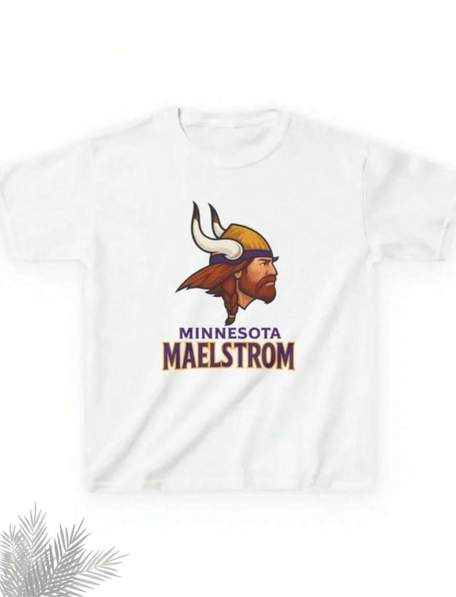 MINNESOTA MAELSTROM Kids Tee - Vikings Pro Football Epcot Ride Norway T-Shirt - Parks World Disneyland Trip Cotton Graphic Tee - trắng - Xem 1