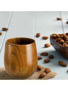 2/4/6pcs Handmade Wooden Tea Cups - 5oz Natural Wooden Japanese Style Drinking Cups, Suitable For Milk, Coffee - Multicolor - View 5