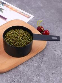 10pcs Plastic Measuring Cup And Spoon Set, Baking Measurement Tools With Markings, Black Measuring Cup And Spoon Set