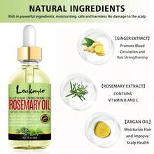 Men's Hair Oil, Rosemary Mint Oil, Rosemary Hair Essence, Strengthens Hair And Scalp, Enriched With Biotin, Lightweight Formula, Nourishing And Moisturizing, Repairs Damaged Roots, Enhances Hair Shine, Rosemary Hair Essence, Daily Essential Oil, Suitable For All Hair Types - Oil - View 3