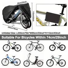 Outdoor Waterproof Bicycle Cover For 1 Or 2 Bikes, Rain-Proof, UV-Resistant, Dust-Proof, Windproof, With Lock Hole, Suitable For Mountain Bike, Road Bike, Electric Bike, Heavy Duty Bike, Bicycle Accessories, Riding Gear, Sun Shade, Rain Cover, Thick & Large Capacity, Perfect For Motorcycle Parts, Bicycle Supplies, Off-Road Gear, Outdoor Sports, Outdoor Activities, Household Essentials, Gifts For Men, Gifts For Women, Personalized Gifts - Black - View 5