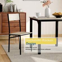 Dining Room Set And Chairs, Including A Table And Two Chairs, Suitable For Balconies, Dining Rooms And Living Rooms, In Natural Tones.