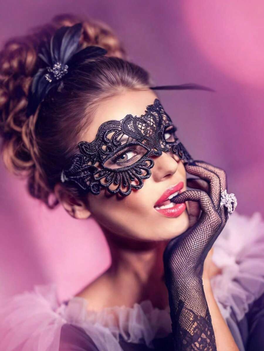 Romantic Lace Blindfold - Sexy Blindfold For Romantic Nights - Black - View 1
