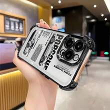 Funda para móvil , diseñada con un coche de carreras y calcomanías deportivas, compatible con  17,  16,  16 Pro Max,  15,  15 Pro Max,  14,  13,  12 y  11 Pro. Fabricada en TPU, ofrece protección a prueba de golpes. Ideal para amantes de los coches, cumpleaños, vacaciones, amigos y como regalo de San Valentín. - Negro - Ver 5