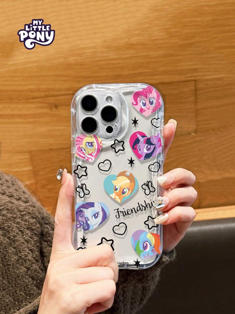 MY LITTLE PONY Official Genuine Phone Case, Cream Texture Transparent Shockproof Anti-Scratch Phone Case Compatible With Iphone 17, 17 Pro, 17 Pro Max, 11, 12, 13, 14, 15, 16 Pro, 16 Pro Max, 14 Plus, 15 Plus, 16 Plus, XR, XS Max, Women Exclusive - Clear - View 1