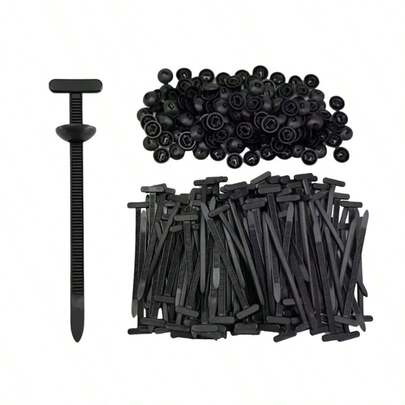 Kit 100 Abraçadeiras Nylon Para Carro Reparo Veicular Multiu Preto