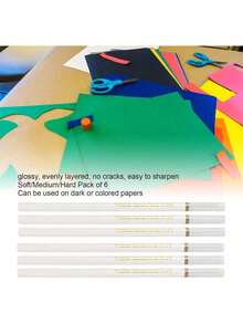 Estilo6 Lápices de Carbón de Color Blanco, , Respetuoso con el Medio Ambiente, Suave, Medio Duro, útil, Alto Brillo, Color Blanco, Juego de Lápices de Dibujo para Pintar Y ColorearVersión mejorada - 1 - Ver 3