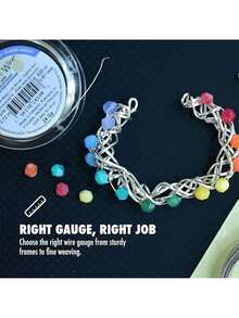 EstiloArtistic Alambre de Latón Resistente al Deslustre de Calibre 34 / .16 Mm, 30 Yd / 27.4 M, Color Dorado Versión Mejorada - Carrete de  minorista - Ver 10