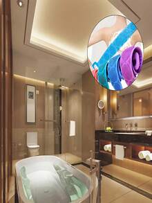 1/2pcs Mesh Exfoliating Back Long Net Bath Scrub Towel Set,Double-Sided For Gentle,Rough Exfoliation, Effective Body Scrub, Back Scrubber For Shower Use,Premium Mesh Material, Convenient Strap Towel Design, Loofah Towel, Body Sponge For Smooth Skin - Multicolor - View 4