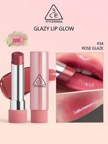 3CE Glazy Lip Glow 34 Rose G SN，保湿亮泽唇彩，水润亮泽配方，不粘腻，打造玻璃般水润唇妆效果，日常唇部护理，韩妆必备，3.2克/0.11盎司 - 34 Rose G SN - 查看 2