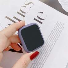 适用于 40mm/41mm/44mm/45mm/46mm/42mm Series 11/10/9/8/7/6/5/4/SE 的 3 件装屏幕保护膜，防震防刮，超薄硬质 PC 外壳，内置钢化玻璃膜，兼容 配件