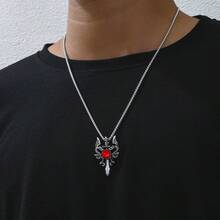 Men Sword Charm Necklace Punk Hip Pop Style, For Jewelry Gift And Party - Multicolor - View 4