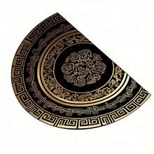 1pc Luxury & Golden Greek Key Pattern Half-Circle Door Mat - Non-Slip Rubber Backing, Machine Washable Polyester Fiber Rectangular Mat, Elegant Home Office Entrance Mat For Indoor/Outdoor Use, Indoor Outdoor Mat | Elegant Door Mat | Durable Door Mat - 1件-Y-15.7*23.6吋/40*60厘米 - 查看 3