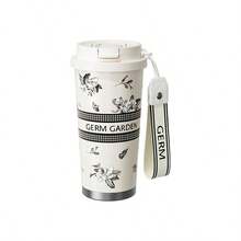 20oz Stainless Steel Tumbler With Lid Straw - Double Wall Vacuum Insulated Travel Mug - Leak Proof Cup Keeps Drinks Hot 12H/Cold 24H - Bottle Coffee, Tea, Iced Beverages - Antique White - 查看 1