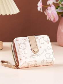 Dompet Mini Wanita, Motif Kucing Lucu, Dompet Koin Kecil dengan Resleting, Banyak Slot Kartu, dan Tali Pergelangan Tangan - Ringan dan Portabel, Dapat Menyimpan Uang Tunai, Kartu Identitas, dan Koin, Dompet Pendek Kapasitas Besar, Dompet Koin Kulit Imitasi yang Modis dan Menggemaskan, Cocok untuk Penggunaan Sehari-hari, Bepergian, dan Hadiah Ideal untuk Teman dan Keluarga. - MultiWarna - View 14